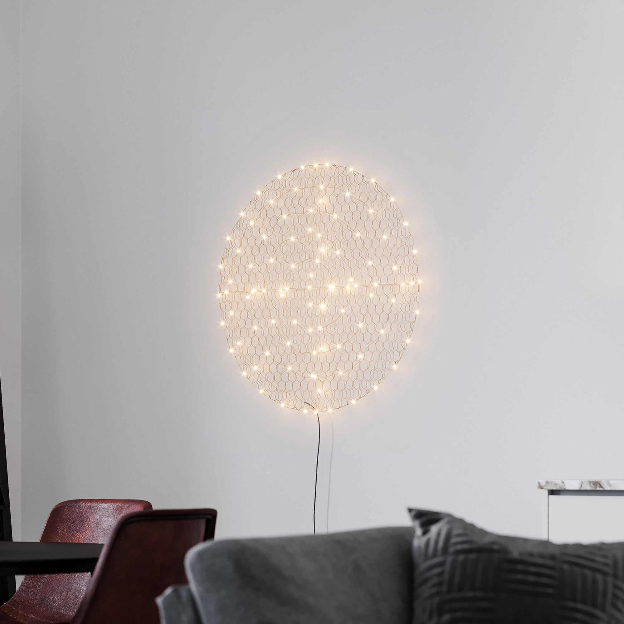 Vägglampa Guld