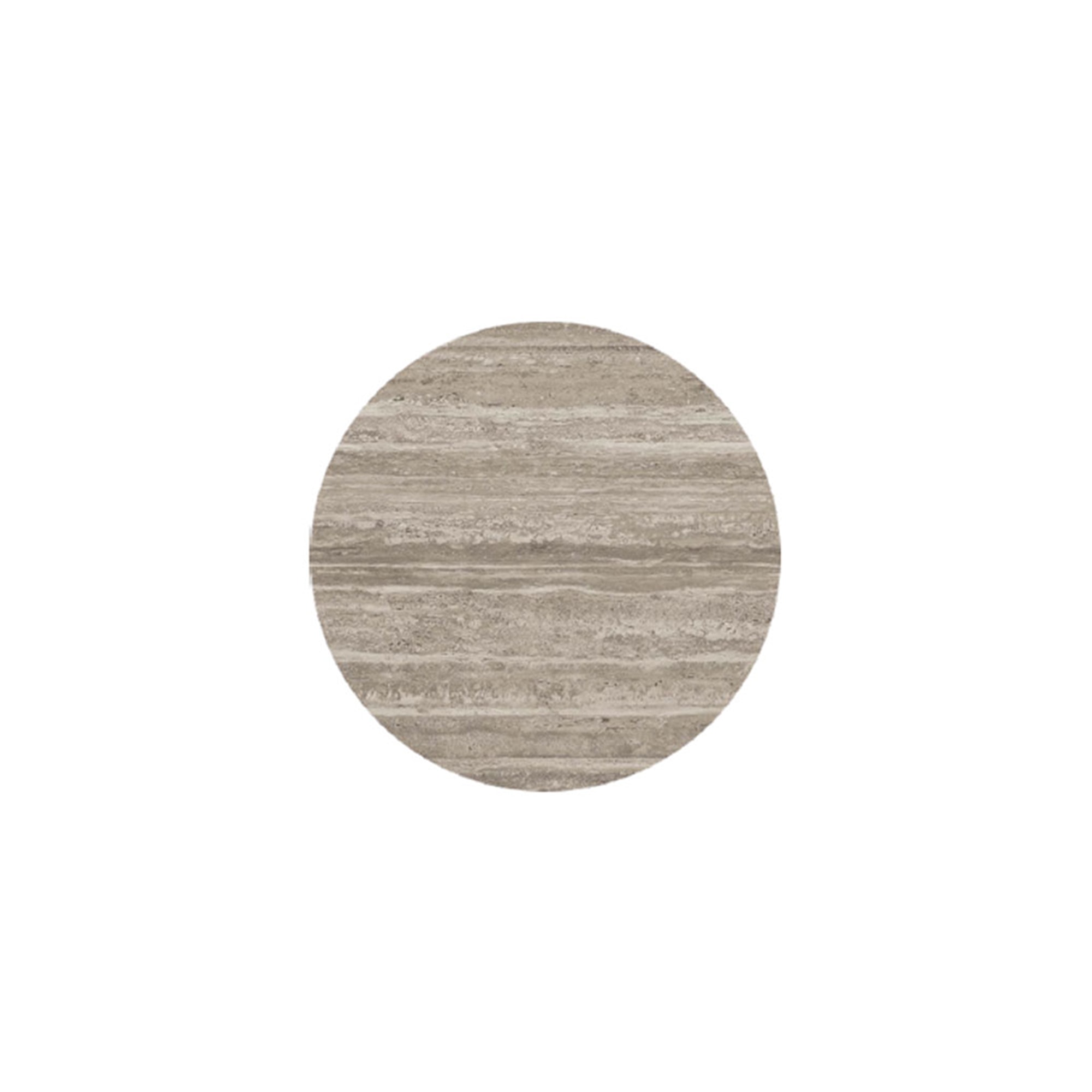 Runt Soffbord 80cm - Travertino Silver