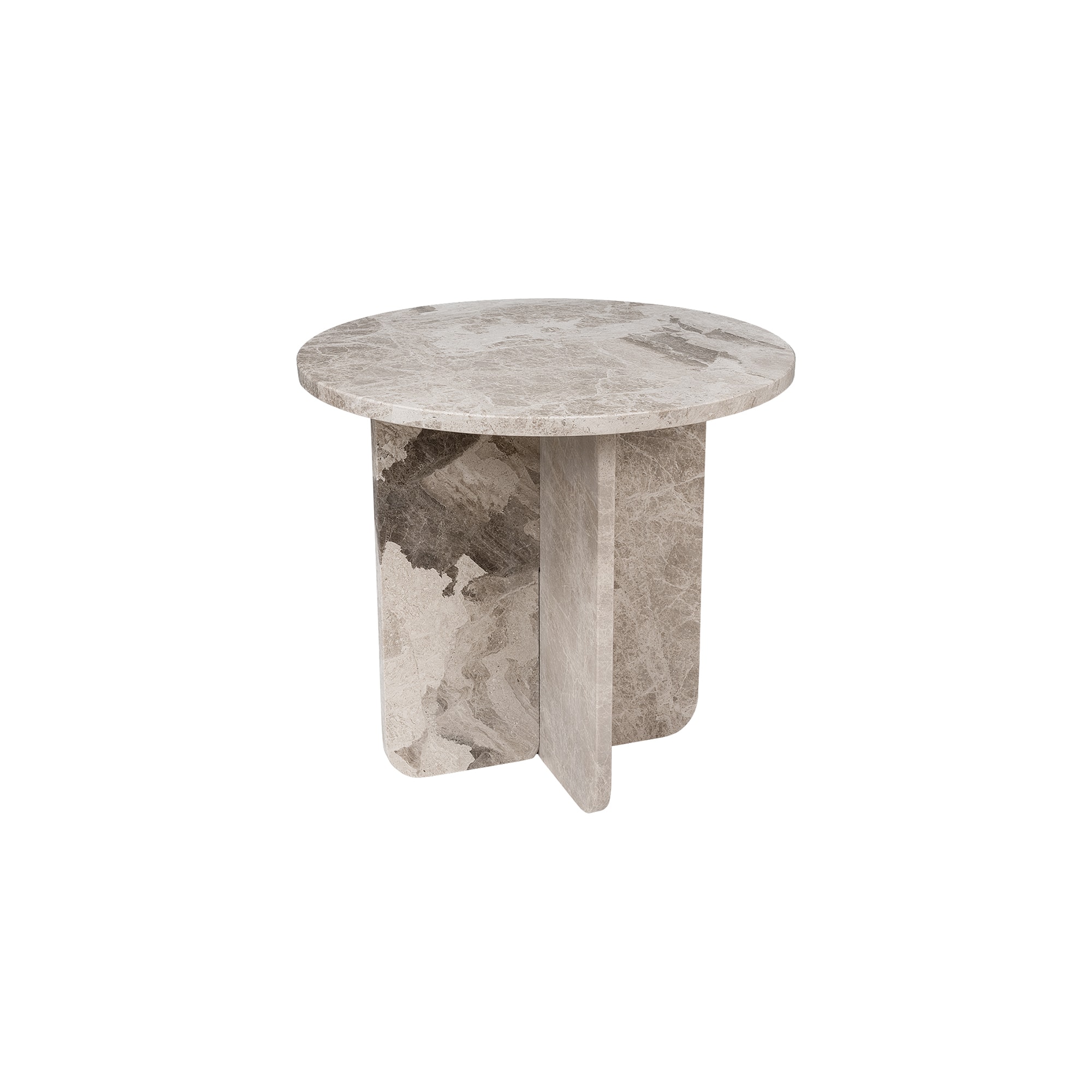 Runt 55cm - Marmor Silver solid
