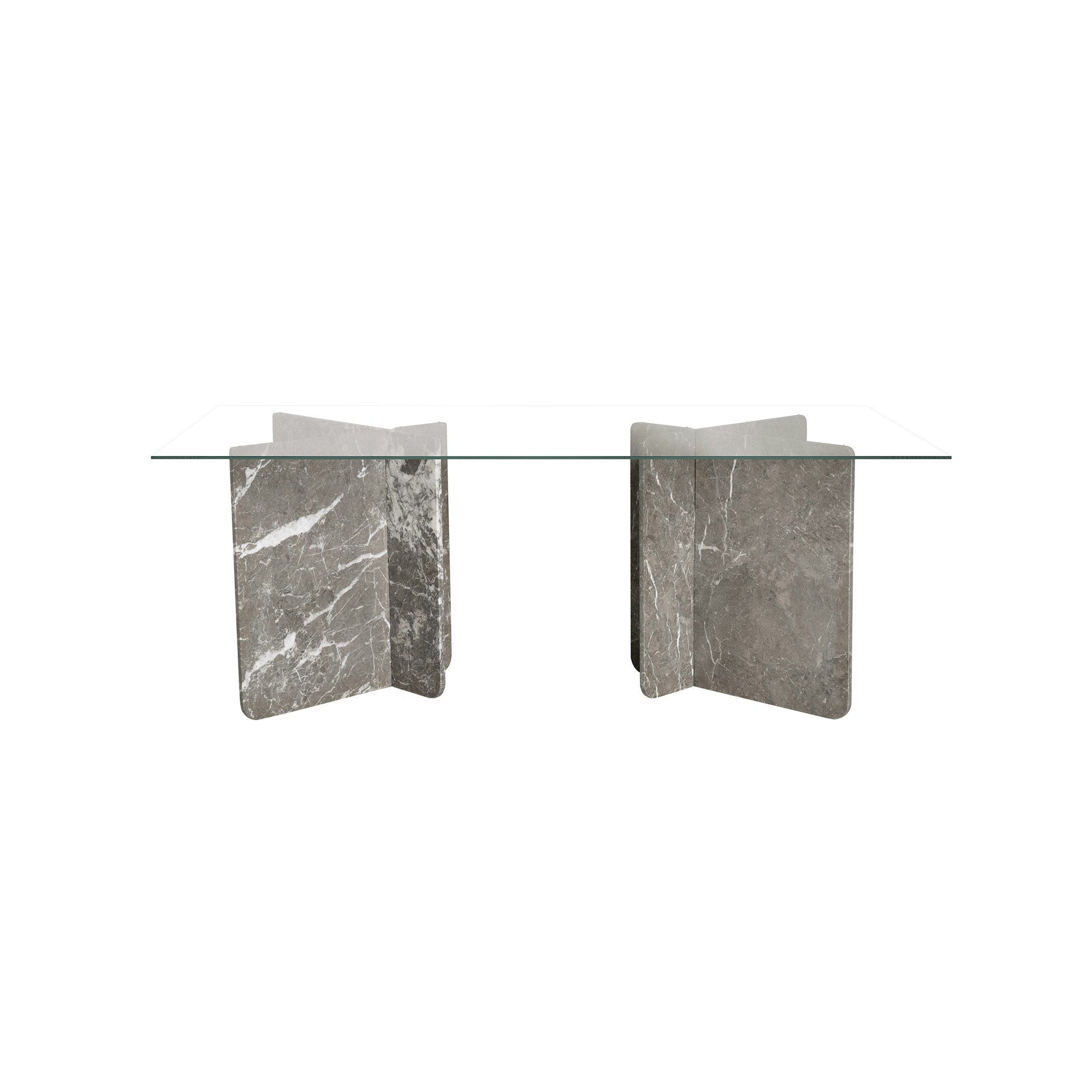Rektangulär 200x100cm - Marmor Silver diana glasskiva